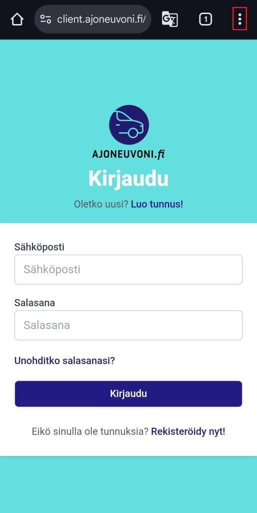 Ajoneuvoni.fi-1-514x1024 Mobiilisovelluksen käyttöönotto