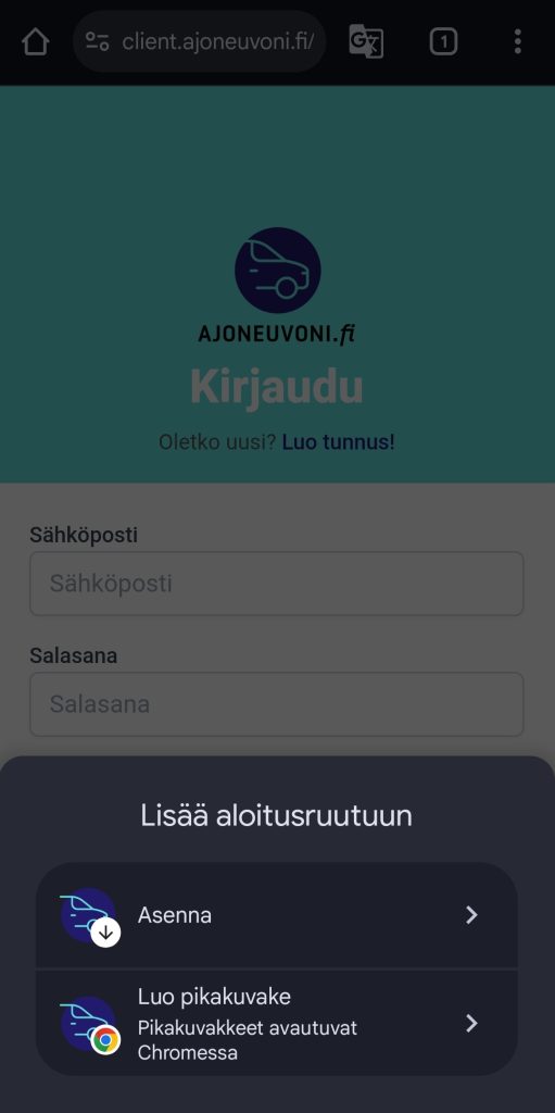 Ajoneuvoni.fi-3-511x1024 Mobiilisovelluksen käyttöönotto